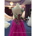 Purple Lace Evening Dress for Wedding with Separate Train